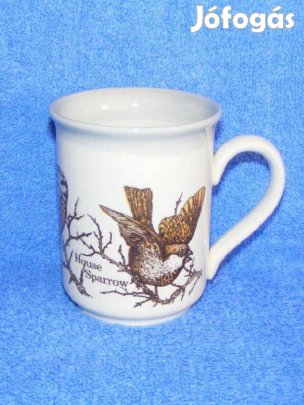 Angol porcelán madaras bögre