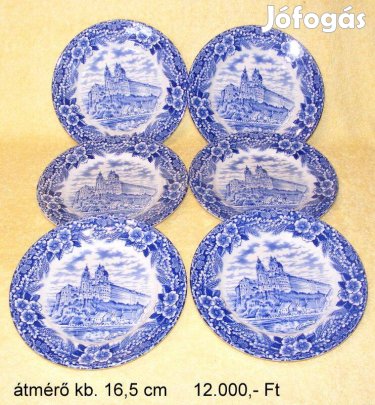 Angol porcelán tányér 6 db
