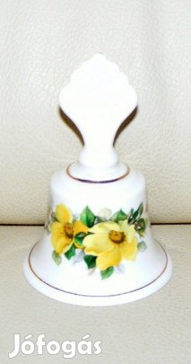 Angol porcelán virágos csengő