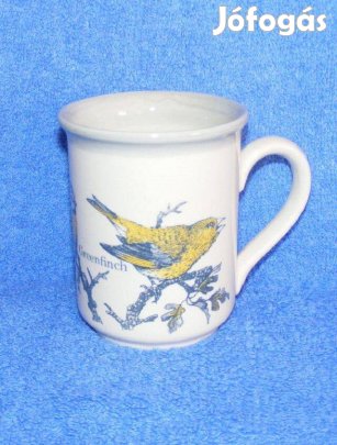 Angol porelán madaras bögre