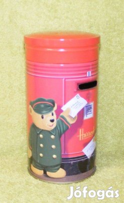 Angol postaláda alakú macis fémdoboz Harrods