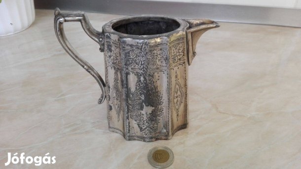 Angol szecessziós Cizellált jelzet teakiöntő régi ritka db