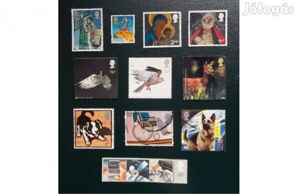 Angol vegyes bélyegek, állatok, Karácsony