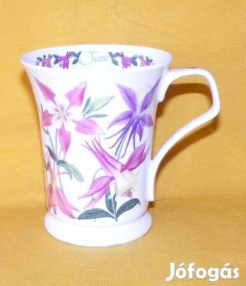 Angol virágos porcelán bögre Dunoon