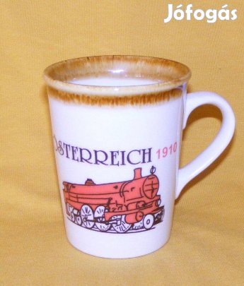Angol vonatos porcelán bögre