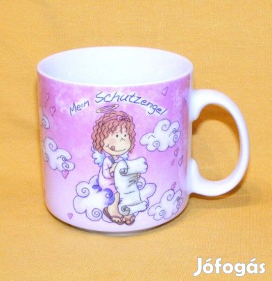 Angyalos mesés porcelán bögre