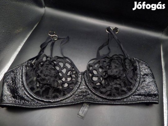Ann Summers (eredeti) női M 12/14 szexi csipke / lakkbőr melltartó