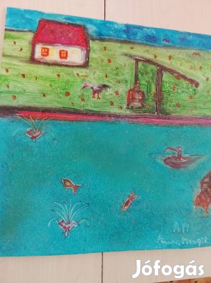 Anna Margit jelzéssel festmény .