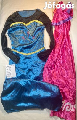 Anna jelmez, hercegnő jelmez, Jégvarázs jelmez, felnőtt jelmez M304