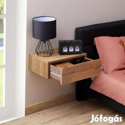 Anne 1 fiókos fali éjjeliszekrény (sötét tölgy) 94813