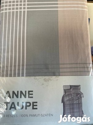 Anne Taupe 100% pamut-szatén 3 részes ágyneműhuzat Eladó
