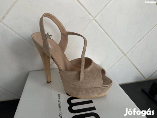 Answear LAB bézs női magassarkú szandál 38 új