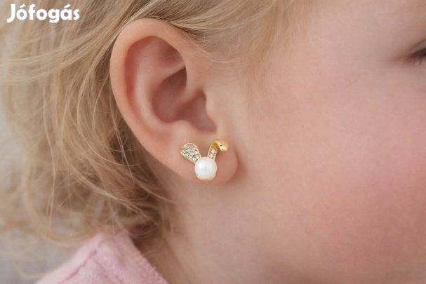 Antiallergén kislány nyuszis fülbevaló