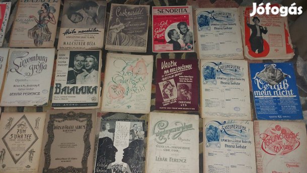 Antik 100éves kották 990Ft Siófok akár ingyen szállítással