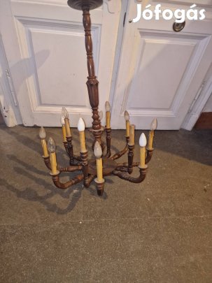 Antik 12 karos szecessziós csillár eredeti állapotban!