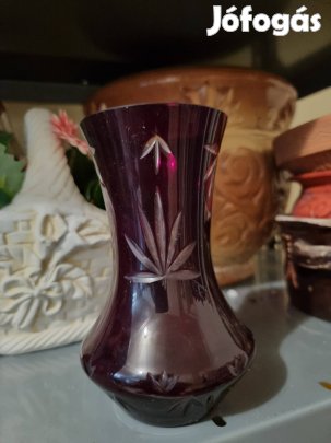 Antik 16,5cm csiszolt váza 