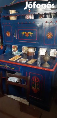 Antik 1880 Népi konyhai paraszt bútor.