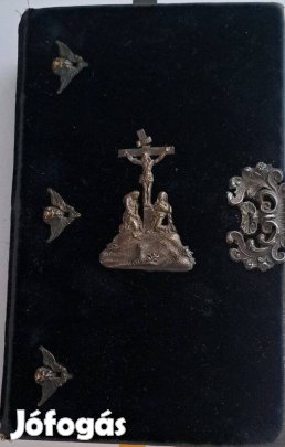 Antik 19. századi bécsi díszkötéses katolikus énekeskönyv