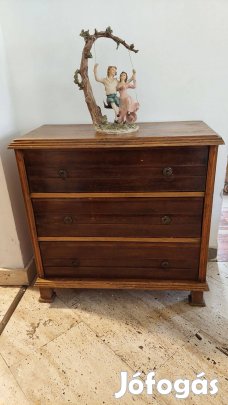 Antik 3 fiókos, ritka kisméretű komód