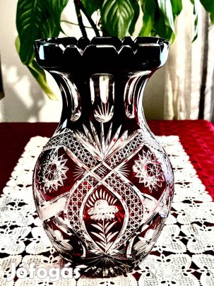 Antik Ajka kristály váza