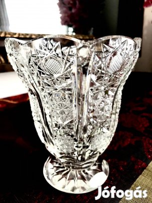 Antik Ajka kristály váza