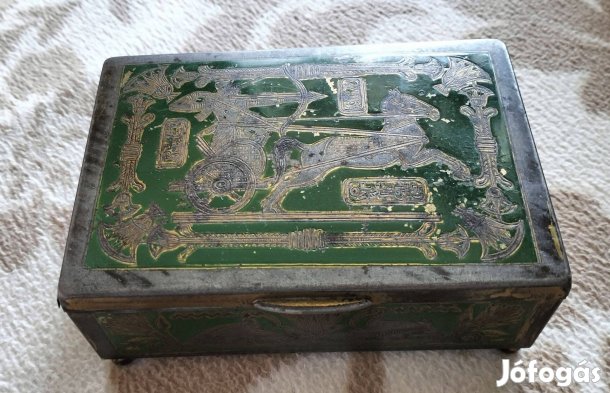 Antik Art Deco cigarettadoboz Első Köztársaság