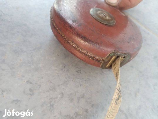 Antik Beste Leder Kapsel mérőszalag szép állpaotban