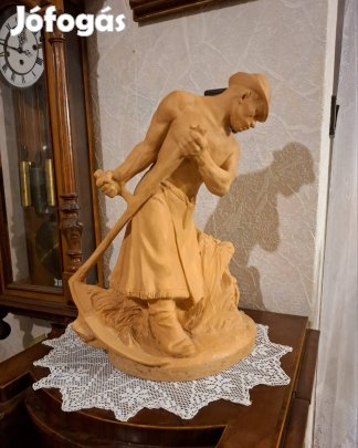 Antik Darabos János terrakotta szobor! 46cm! 