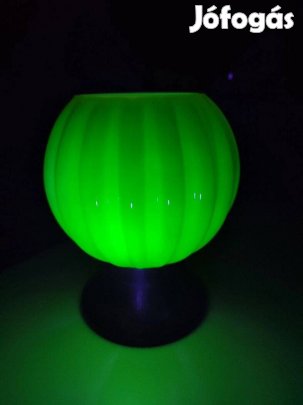 Antik E27 Uránium üveg uránüveg tejsodó asztali lámpa Újrakábelezve!!!