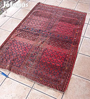 Antik Engszi mintás , türkmény szőnyeg ,kézi csomózású