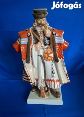 Antik Herendi betyár szobor! 36cm!