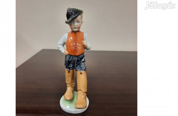 Antik Herendi hétmérföldes csizmás fiú porcelán fiú figura eladó!