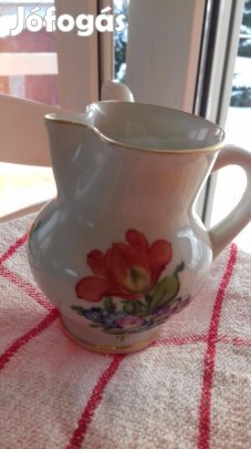 Antik Herendi porcelán Kitty tulipán kancsó 9cm