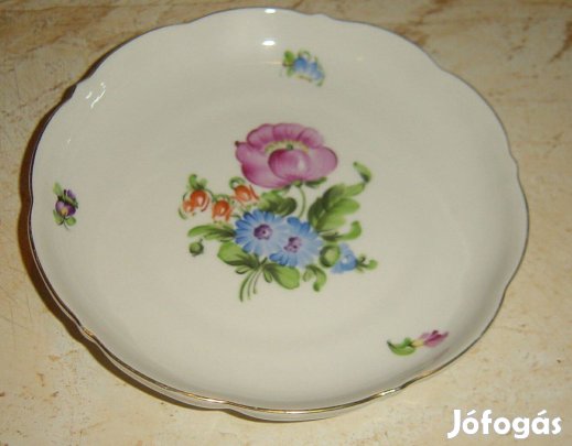 Antik Herendi porcelán tányér (bokréta minta) - jelzett 18 cm