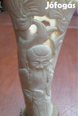 Antik Japán váza faragott csont kézműves