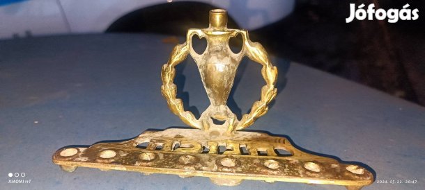 Antik Judaika gyönyörű gyertya tartó ritkaság. Utánvét