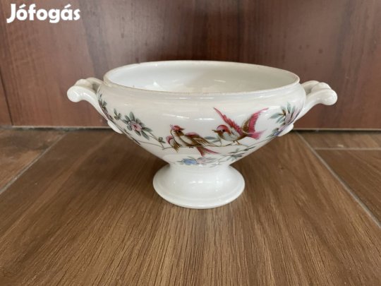 Antik Kézzel festett porcelán tál, egyedi