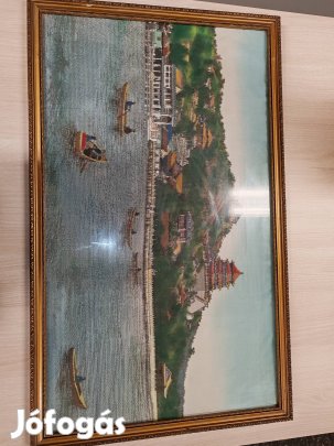 Antik Kínai kézzel szőtt kép 