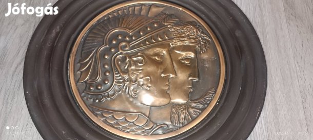 Antik Mars és Minerva réz dombormű ,Római stílusban .Utánvét 