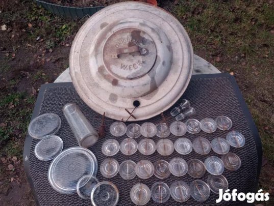 Antik Nagy Weck Lekvár Befőző Edény Fedő