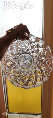 Antik Ólomkristály tál 33cm*14cm.És egy dúsan csiszolt tálaló.