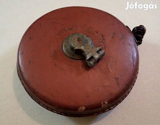 Antik Railway Measuring Tape Vasúti mérőszalag bőrtok Dávid csillag