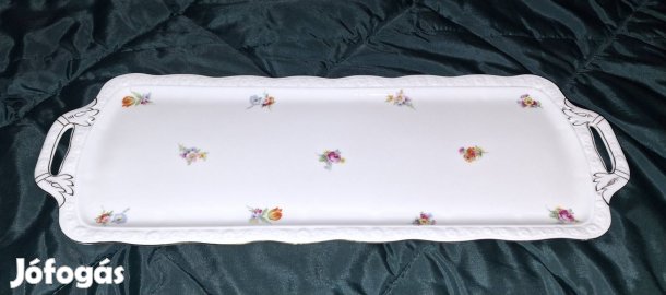 Antik Régi Jelzett Porcelán Kínálótálca