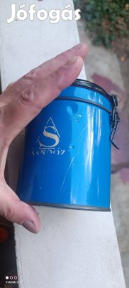 Antik Sandoz csatos fém doboz. Svájci, Hermet Owo 1216. Utánvét 