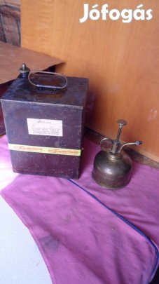 Antik Spirit./petróleum ra (egyébre) rézből edény tárolás egyebek