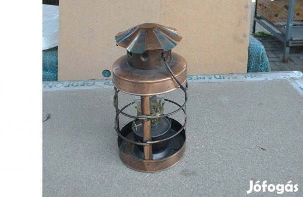 Antik Stílusú Réz Petróleum / Vihar Lámpa Különleges Darab!