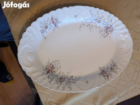 Antik Szecessziós Bécsi Porcelán Sültes Tálaló Tál