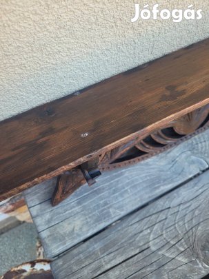 Antik Szecessziós fa polc 