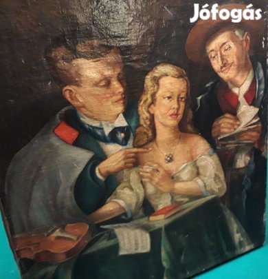 Antik Szignált Festmény 1900, Lenyűgöző Olajfestmény, A Hölgy Ékszere