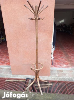 Antik Thonet fa álló fogas